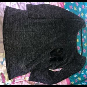 Black, semi backless longsleeve shirt